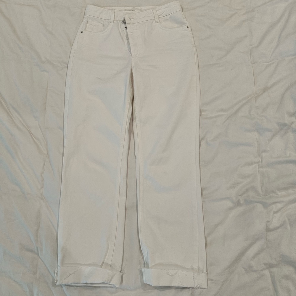 High Waist - Straight Leg - Crossover - Ankle Length